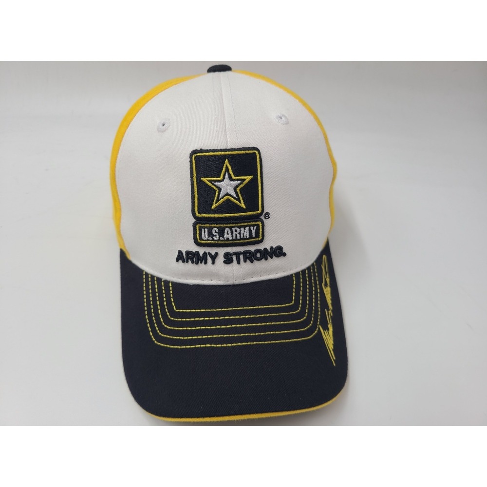Vintage Mark Martin #01‎ US Army Checkered Flag Sports Adjustable Hat Cap NASCAR